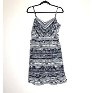 Esley Sundress Womens Size S Cream Black Adjustable Straps Lined Side Zip